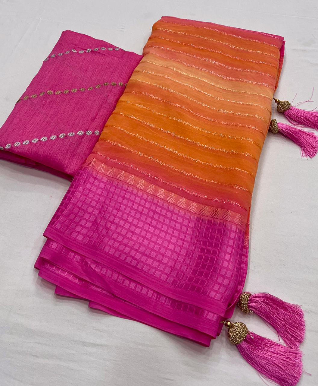 Kashvi Ananya Printed Georgette Fancy Ethnic Wear Saree Collection